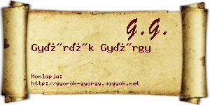 Györök György névjegykártya