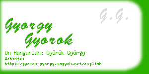 gyorgy gyorok business card