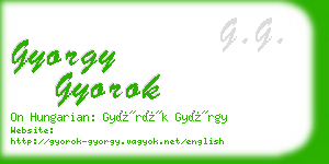 gyorgy gyorok business card